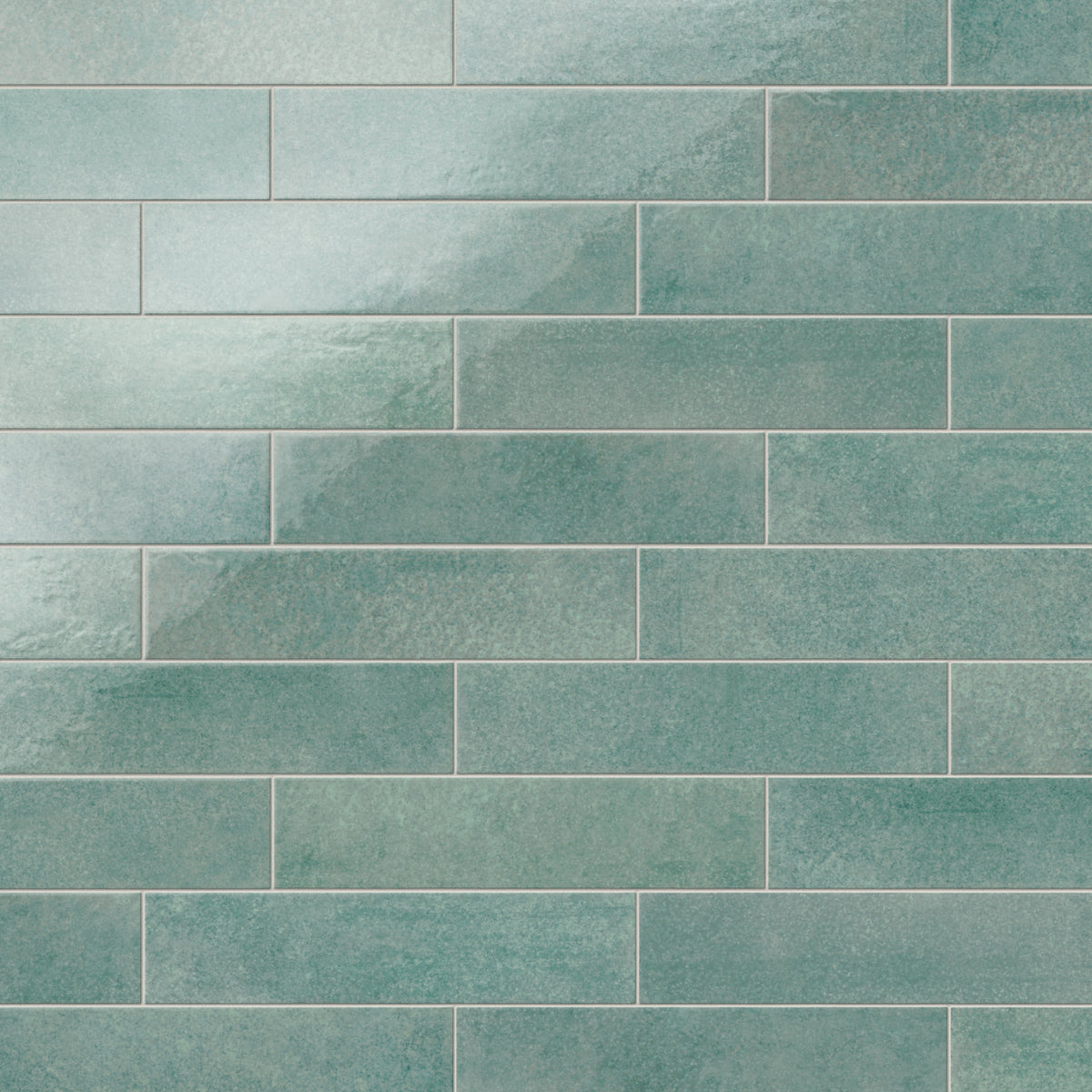 Aurelia 2.5 x 11 Glossy Porcelain Subway Tile in Seafoam