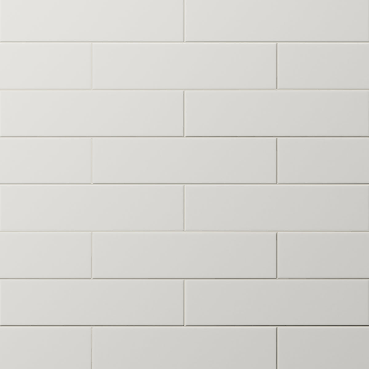 Matte off-white subway tiles in a classic offset layout, offering a clean, timeless look for kitchens, bathrooms, or feature walls.