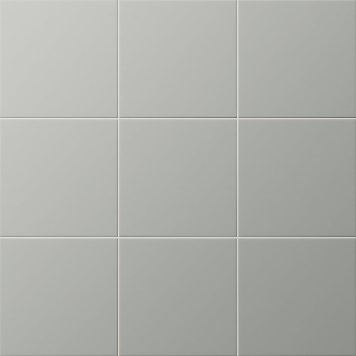 Matte earthy gray square tiles with a cool, minimalist tone, perfect for sleek modern interiors or versatile backdrops.
