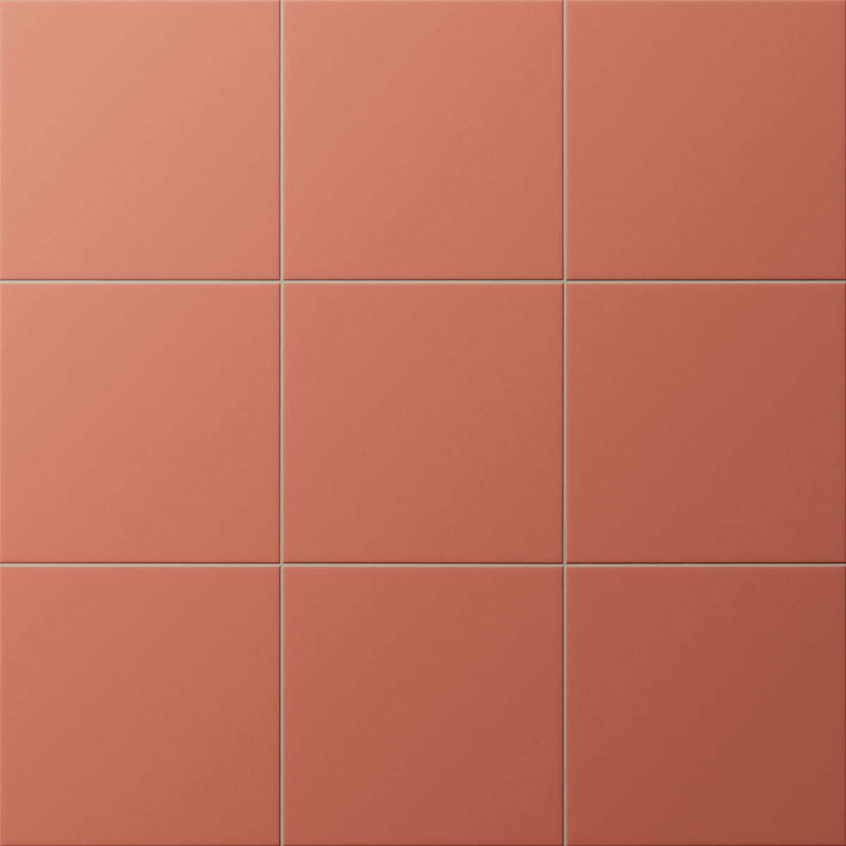 Matte square tiles with warm, earthy red tones, perfect for adding rustic charm to floors or feature walls.