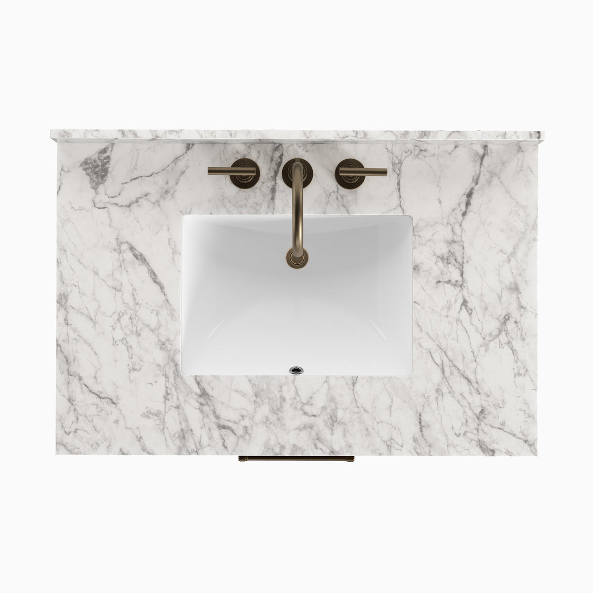Maxine 36" Single Vanity in Washed Natural Veneer with Carrara Marble Top