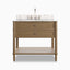 Gemma 36" Single Vanity in Washed Blonde Oak Veneer with Carrara Marble Top