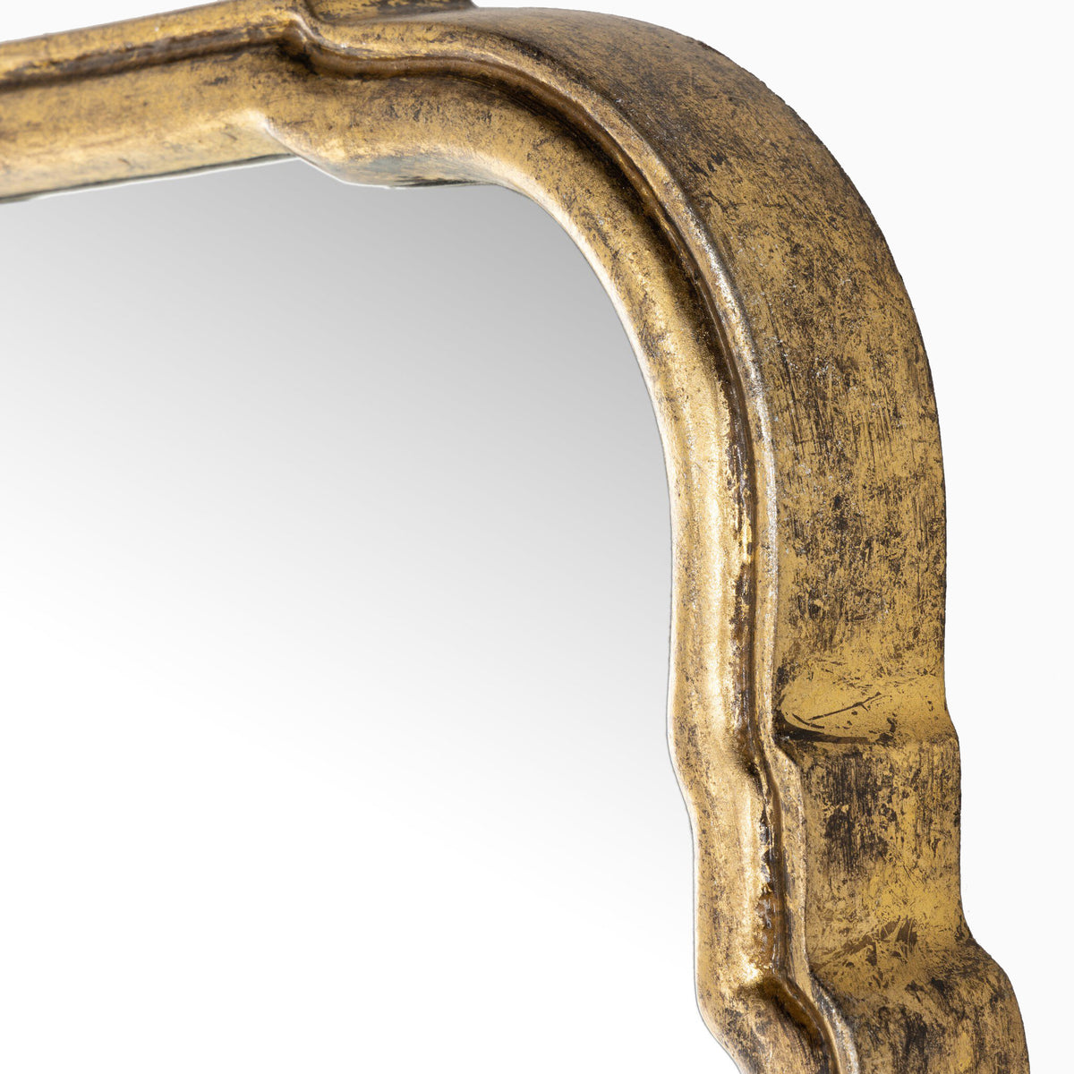 Clementine  Mirror in Antiqued Gold Leaf