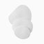 Wall sconce with layered, sculptural forms in matte white, offering soft ambient glow and a serene, stone-like presence.