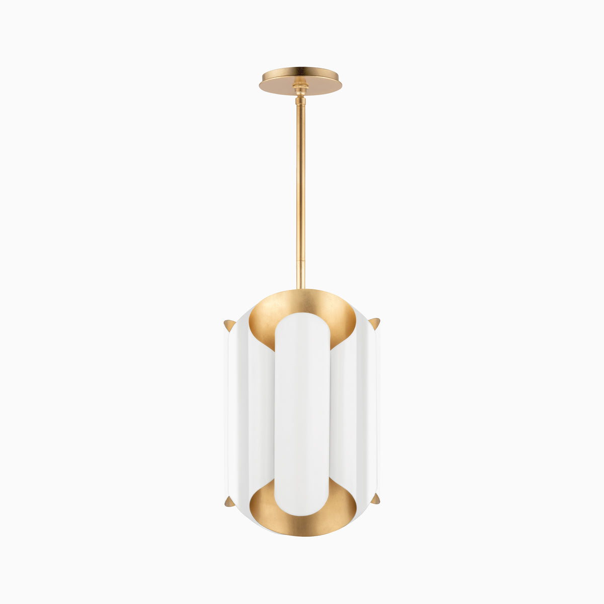 Cillian Pendant In Gold Leaf/White