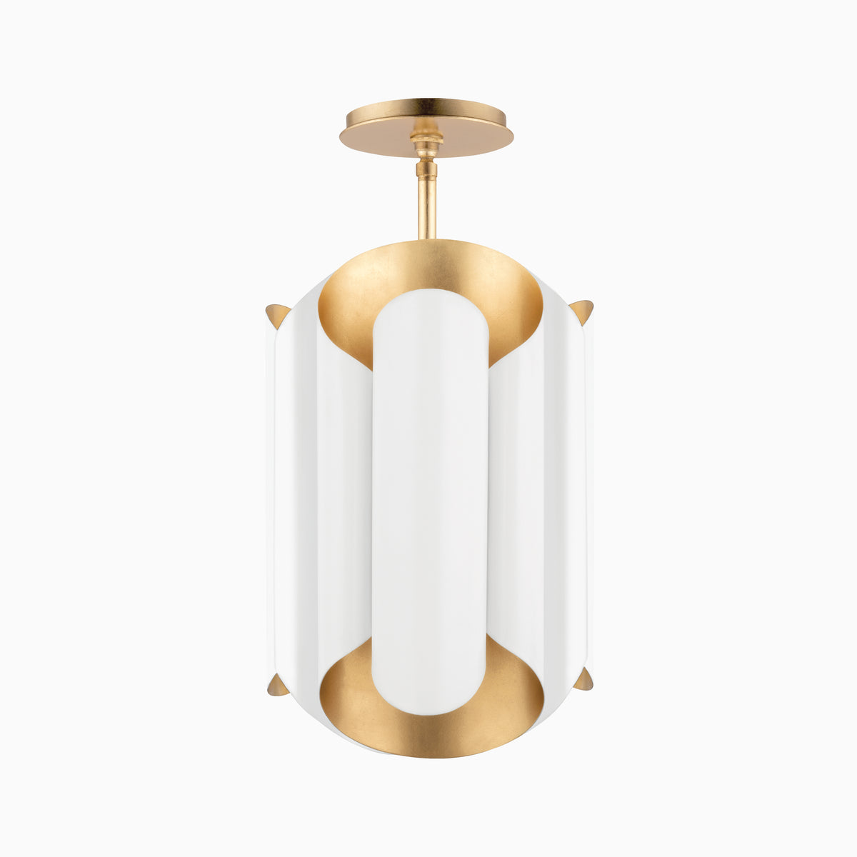 Cillian Pendant In Gold Leaf/White