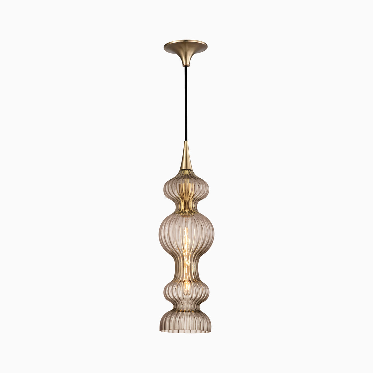 Satine Pendant In Aged Brass Bronze