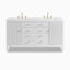 Sasha 60" Double Vanity in Bright White with 3 cm White Zeus Quartz Top