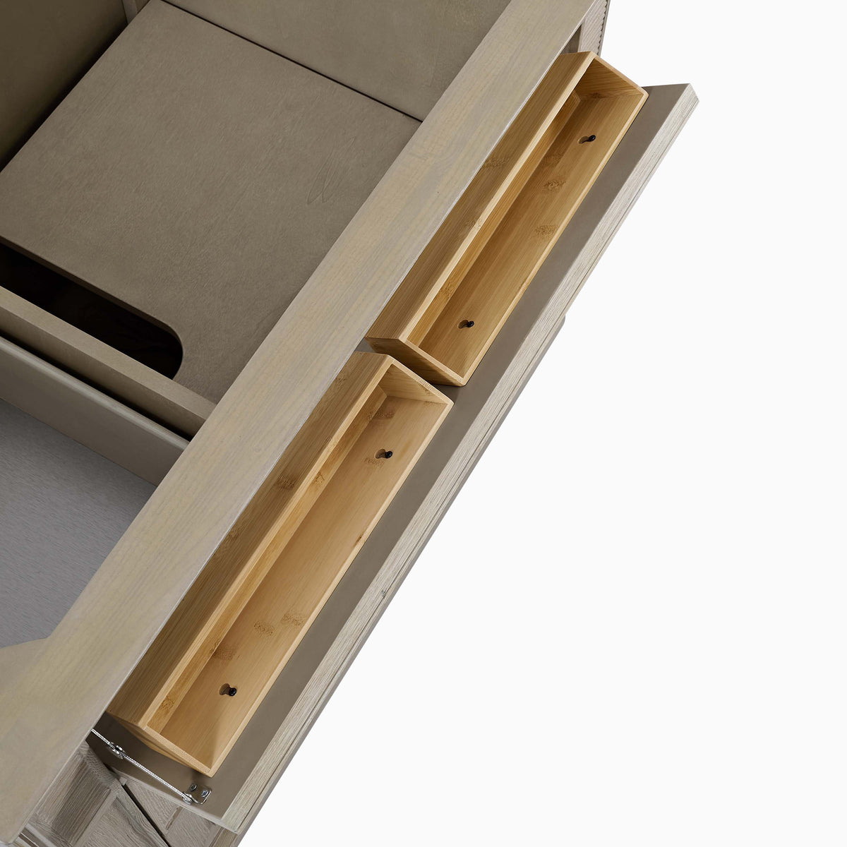 Elodie 36" Single Vanity in Whitewashed Oak with 3 cm White Zeus Quartz Top