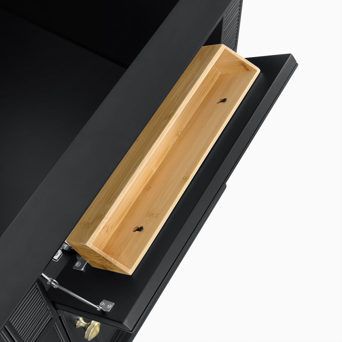 Elodie 60" Double Vanity in Black Onyx with 3 cm White Zeus Quartz Top