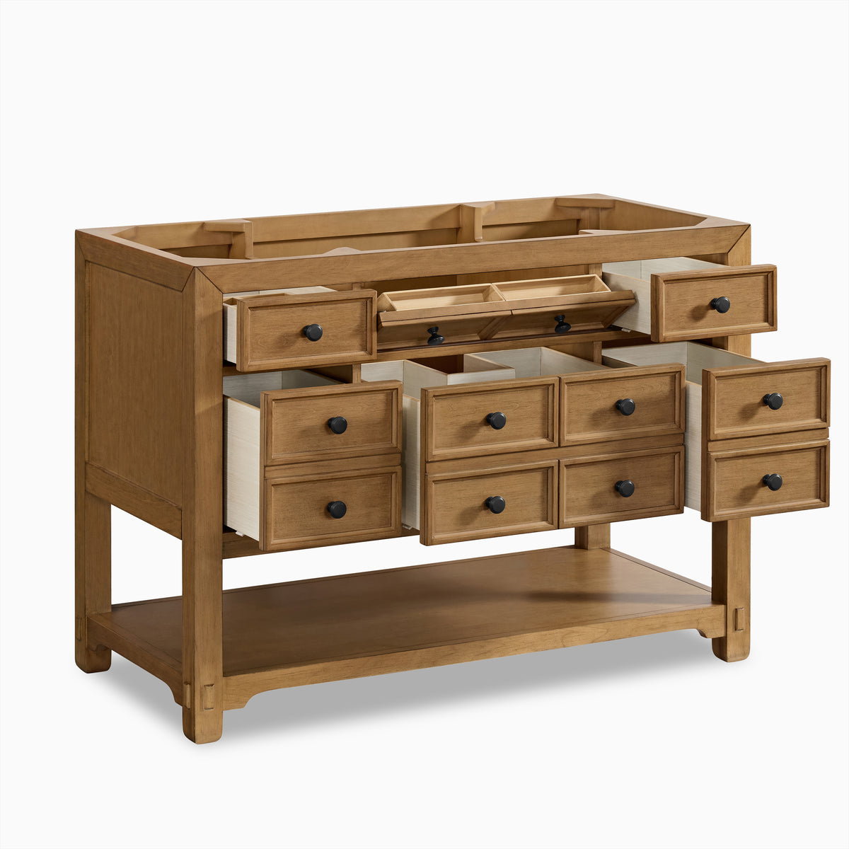 Rosalie 48" Single Vanity in Amber Birch with 3 cm White Zeus Quartz Top