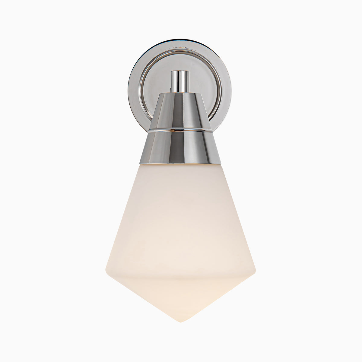 Irene 6" 1 Light Wall/Vanity Light in Polished Nickel/Opal Matte Glass