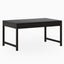 Finished in a rich, dark brown Wenge tone, this ash dining table features a rectangular top and matching minimalist base with slender posts, staying open and light, perfect for smaller dining spaces.