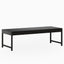 With a streamlined rectangular top, the Thibault Ash Dining Table in dark brown Wenge, 96" × 36", stays open and light, with slender posts joined by stretchers at the ends.