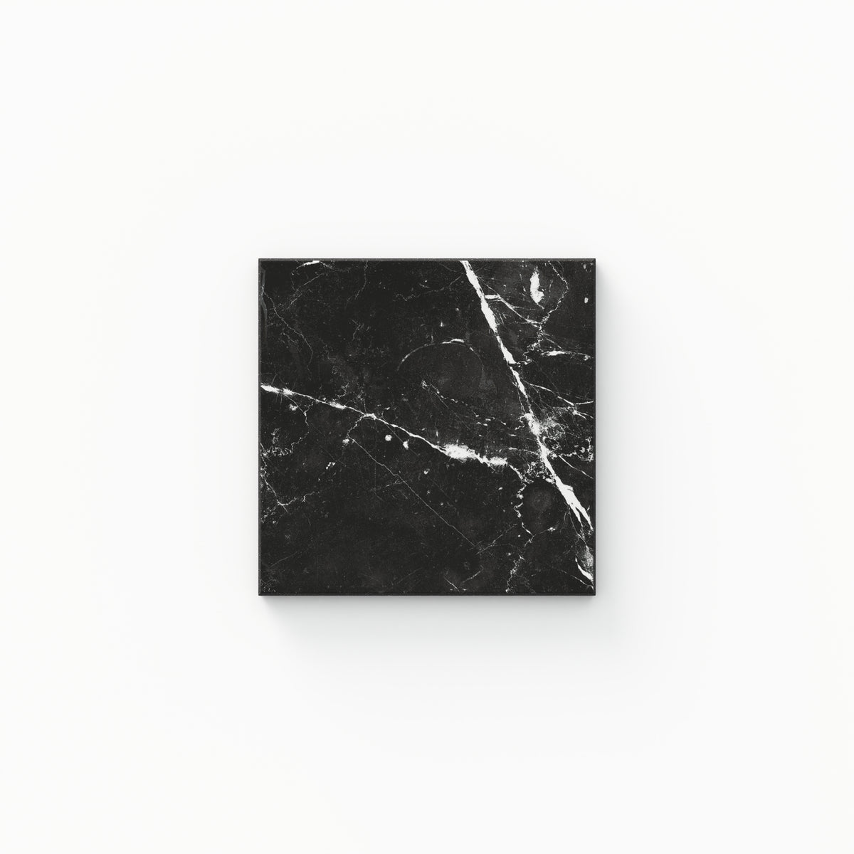 Leona 4 x 4 Matte in Nero Marquina Sample