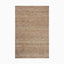 Textured beige and brown power loomed rug made of polyester with a woven design, adding warmth and a natural aesthetic to any interior space.