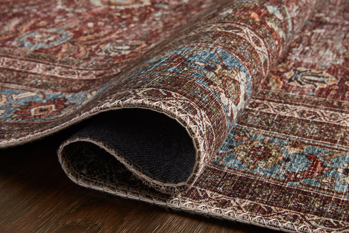 Hutchinson Rug in Burgundy / Denim