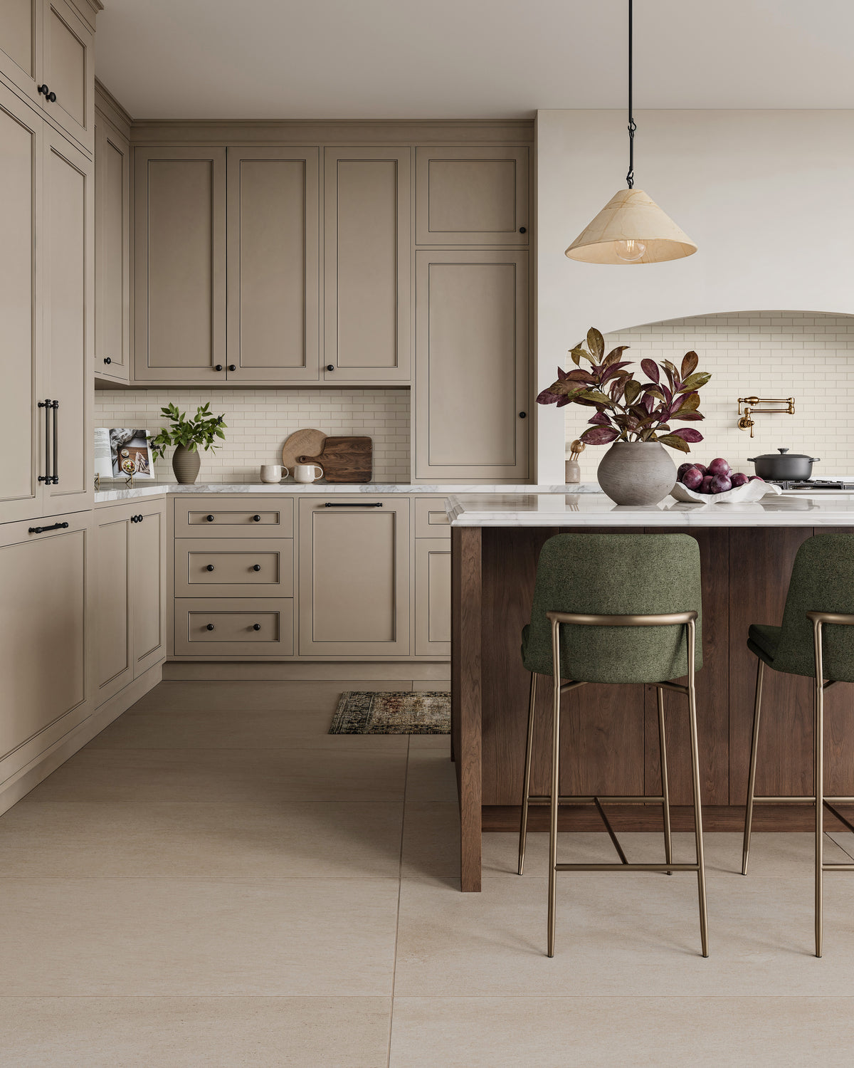 Shaw Counter Stool in Bergen Olive