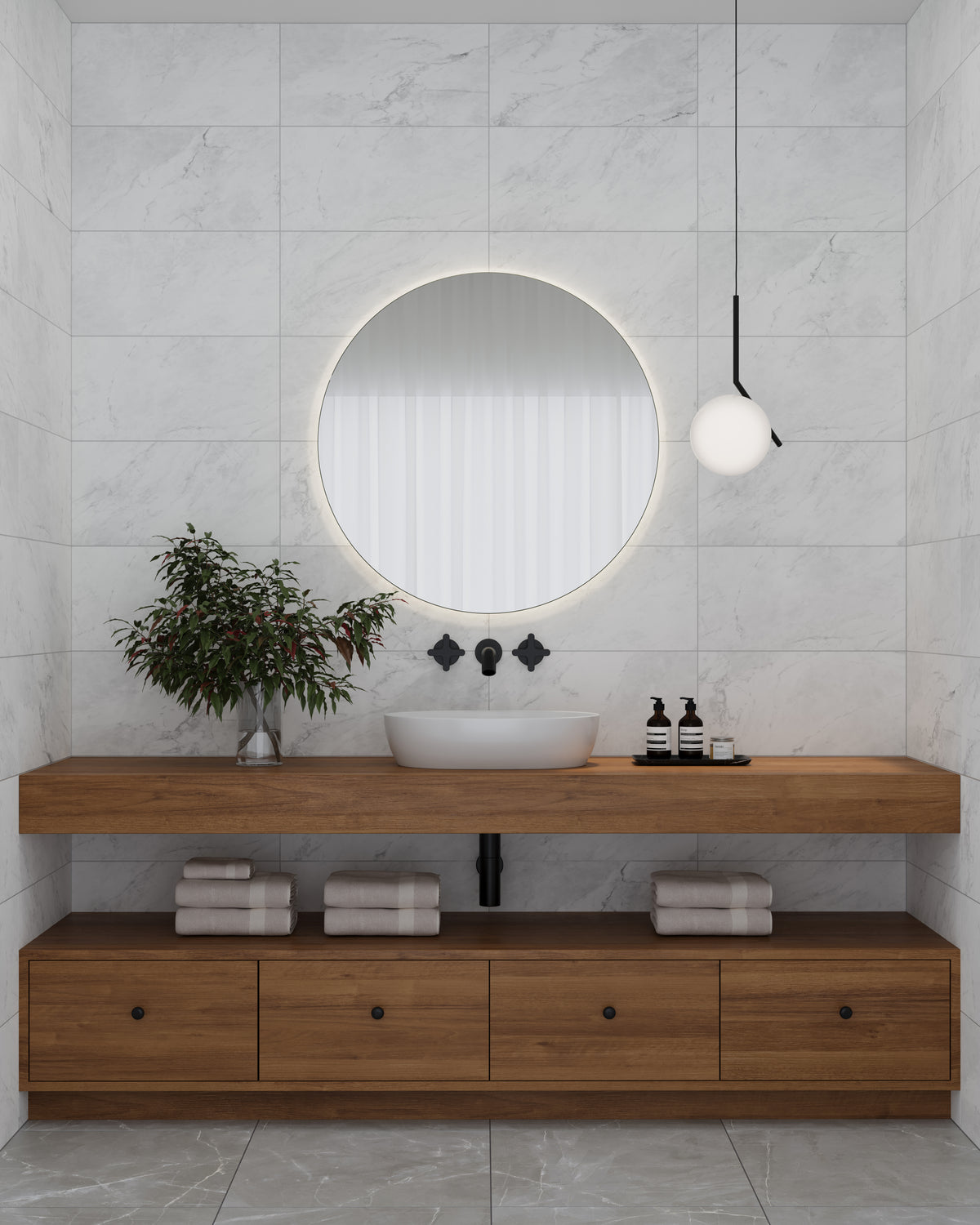Leona 24 x 24 Matte Porcelain Tile in Amani Grey