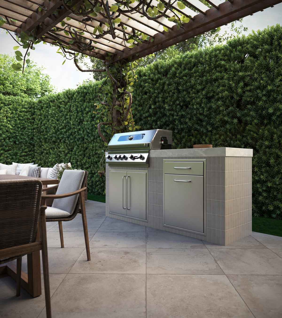 Bowden 24 x 24 Grip Porcelain 2cm Paver in Oat
