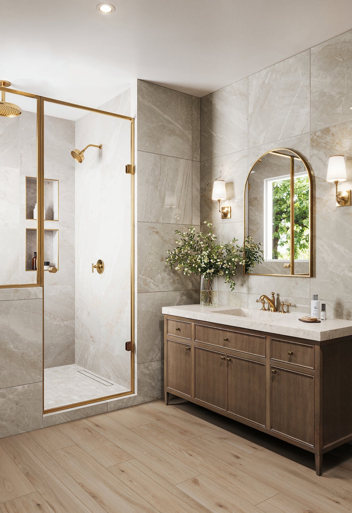 Blair 24 x 24 Polished Porcelain Tile in Oniciata Beige