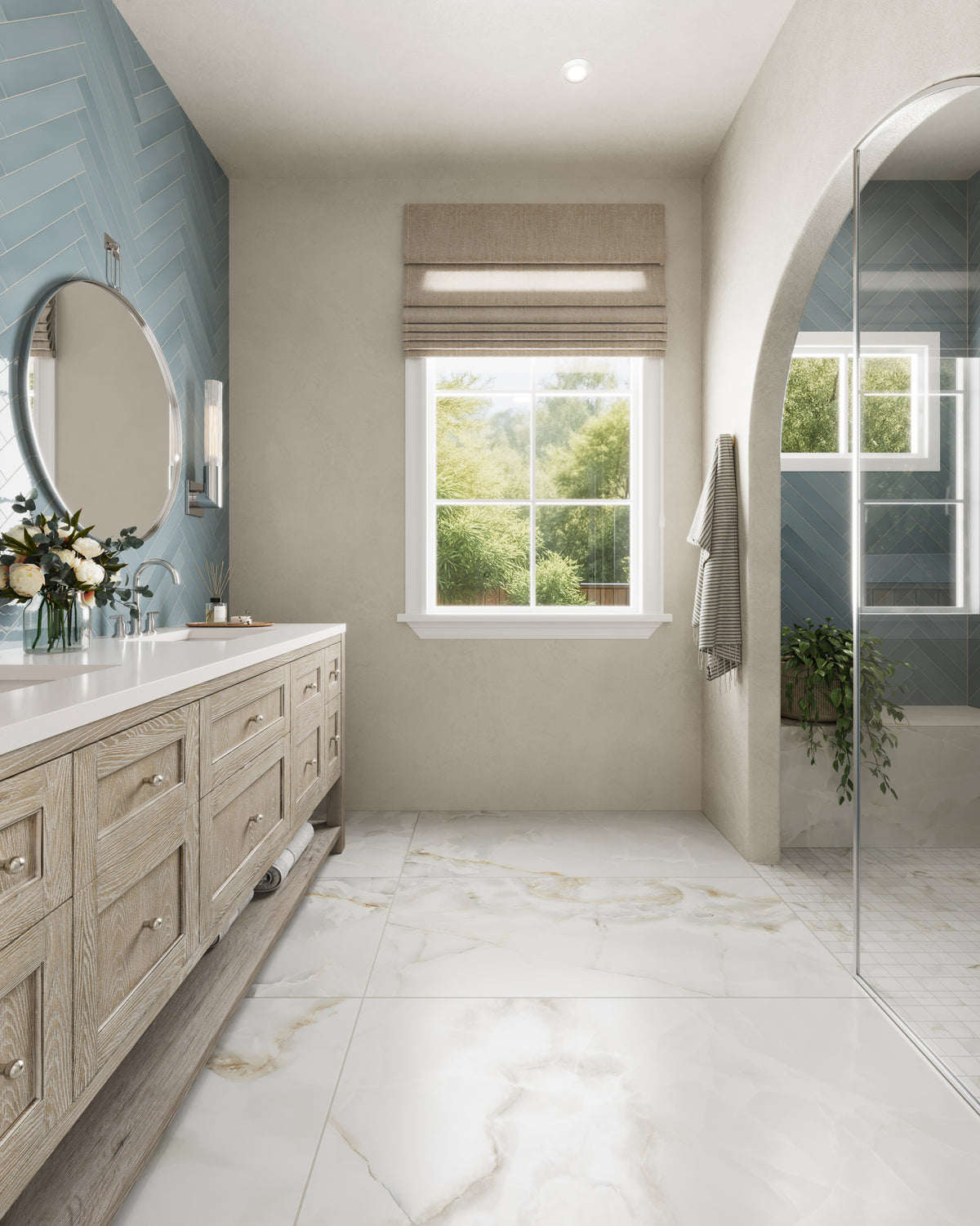 Astrid 24 x 48 Matte Porcelain Tile in Pearl