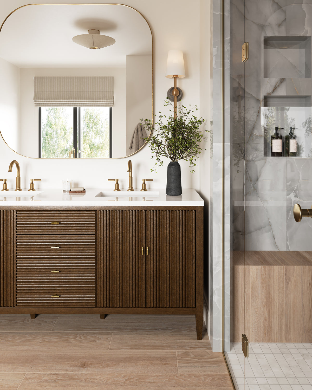 Jameson 8 x 48 Matte Porcelain Tile in Camel