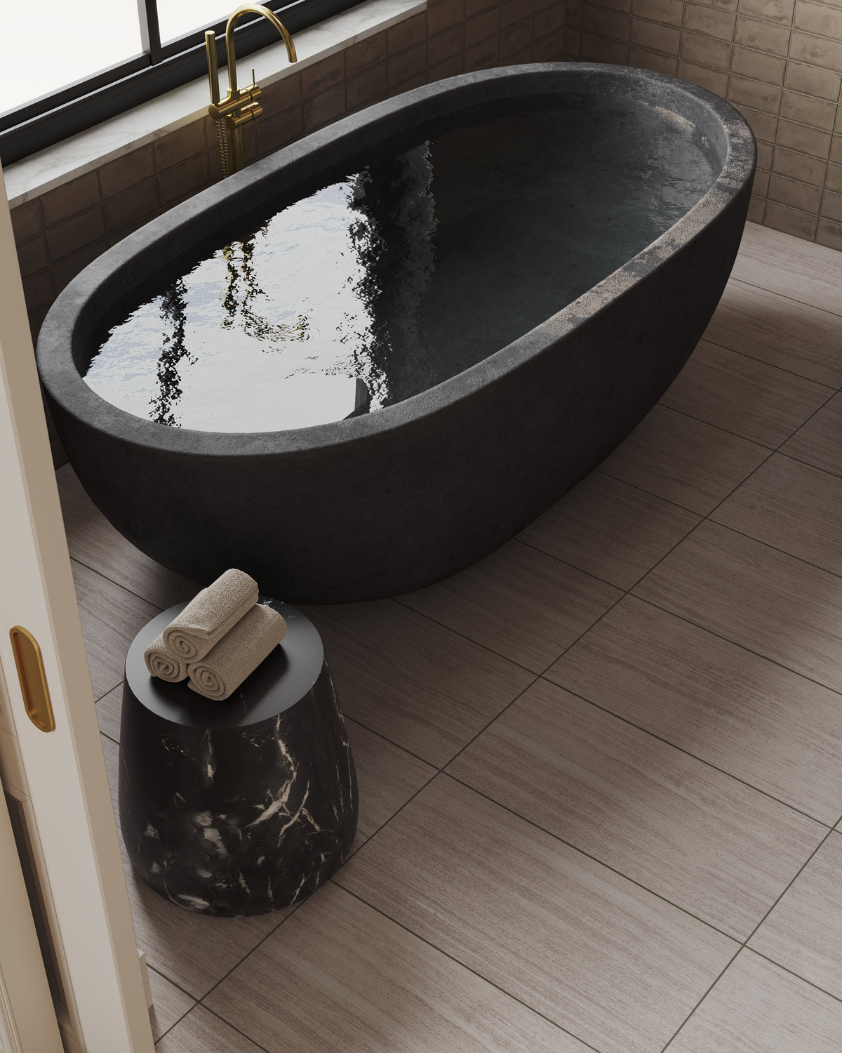 Hendrix 12 x 24 Matte Porcelain Tile in Taupe