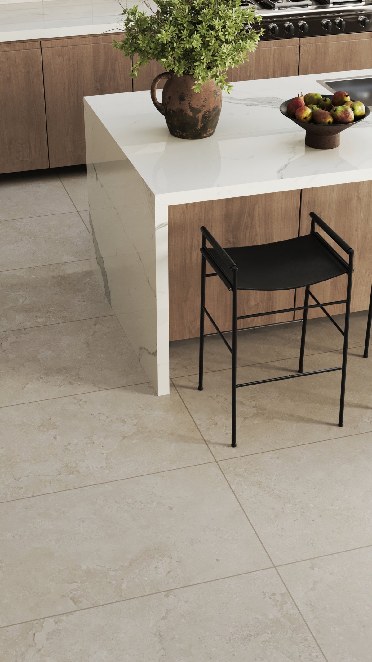 Tatum 24 x 48 Matte Porcelain Tile in Cross-Cut Sand