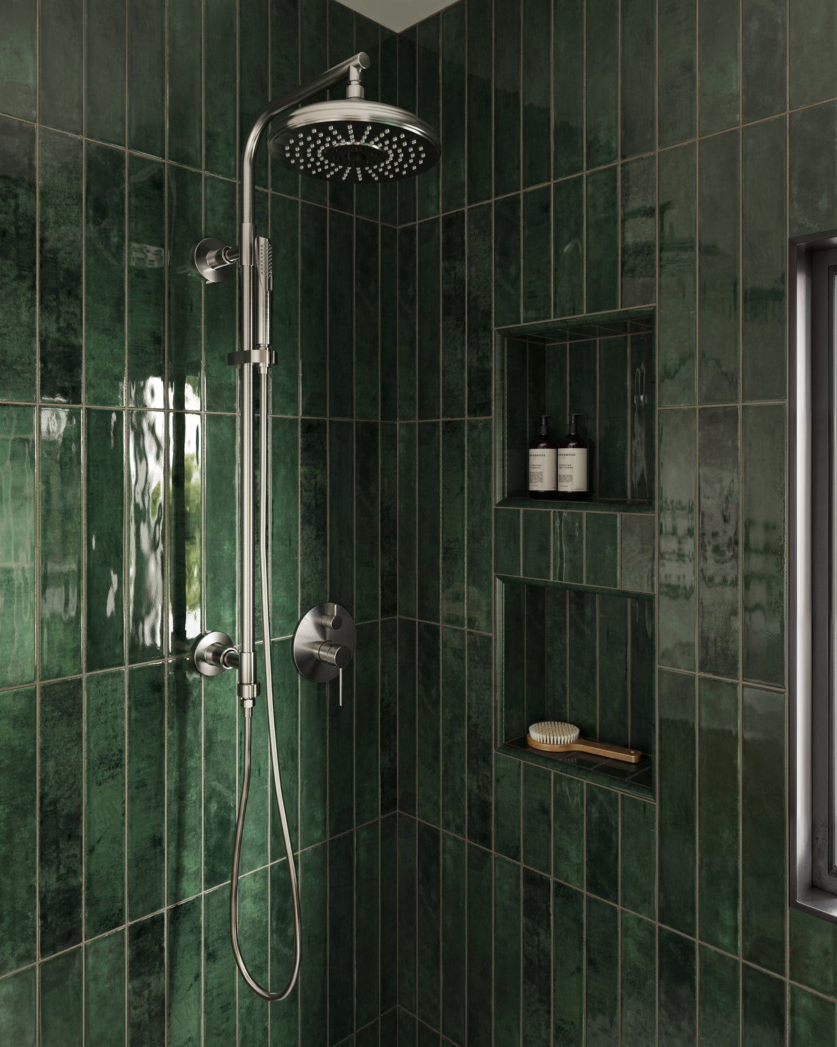 Jaden 2.5 x 16 Glossy Ceramic Tile in Hunter