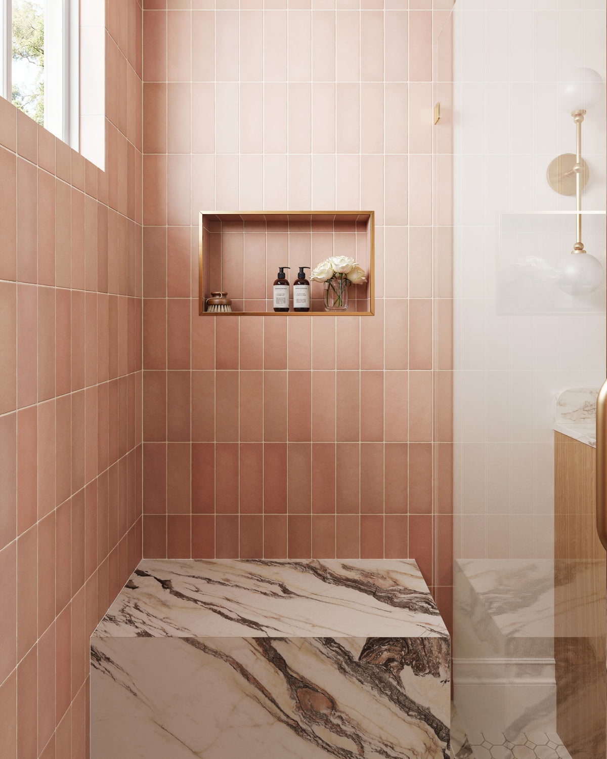 Ellie 2.5 x 8 Matte Ceramic Tile in Blush