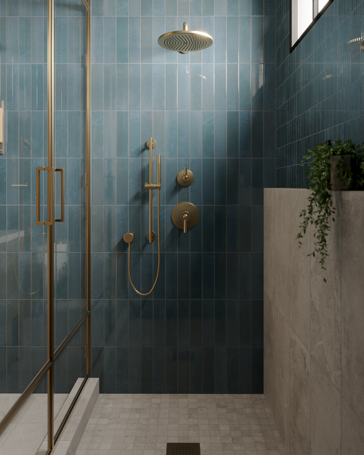 Makenna 3 x 11 Glossy Porcelain Tile in Indigo