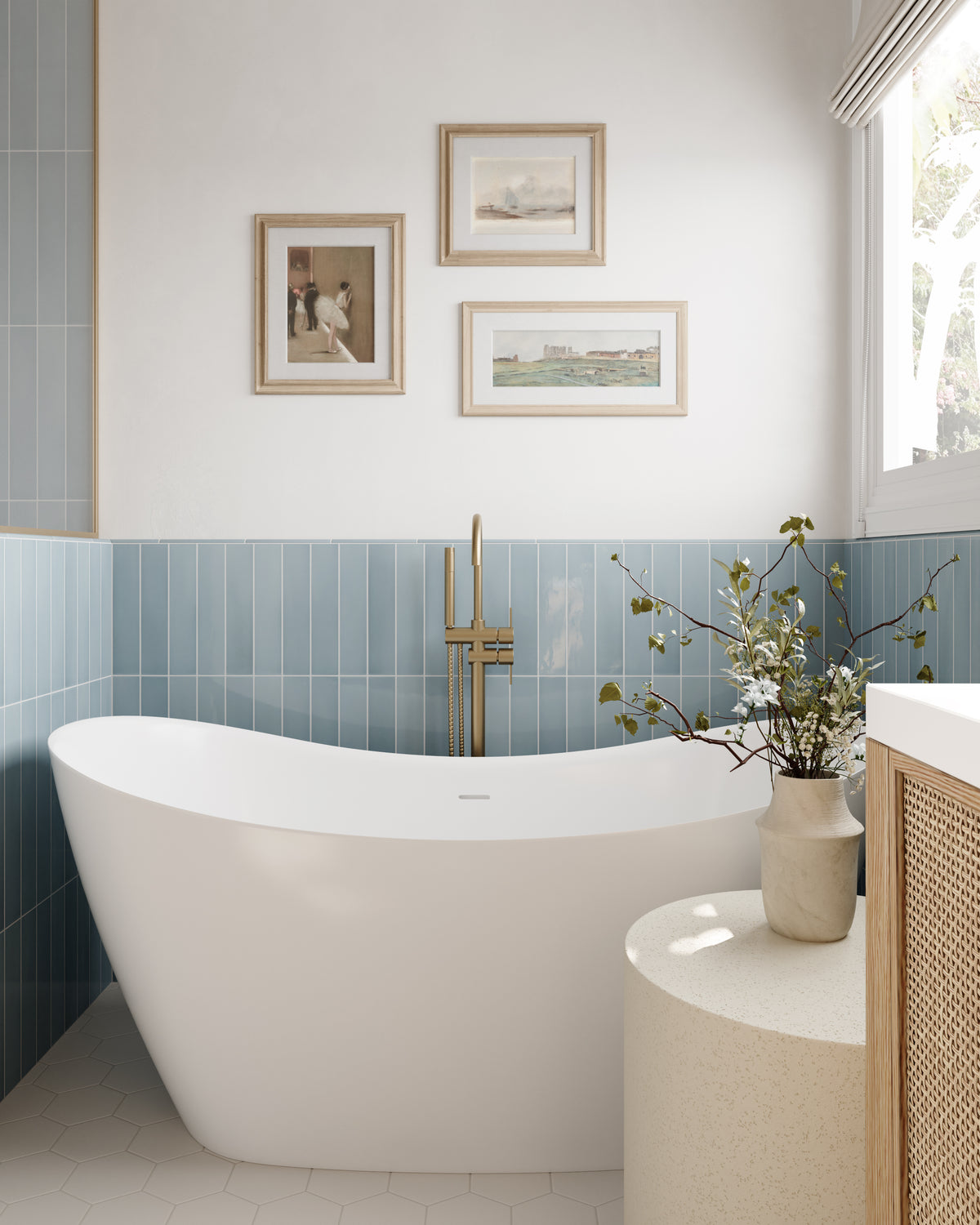 Maisie 2.5 x 16 Glossy Ceramic Tile in Ocean