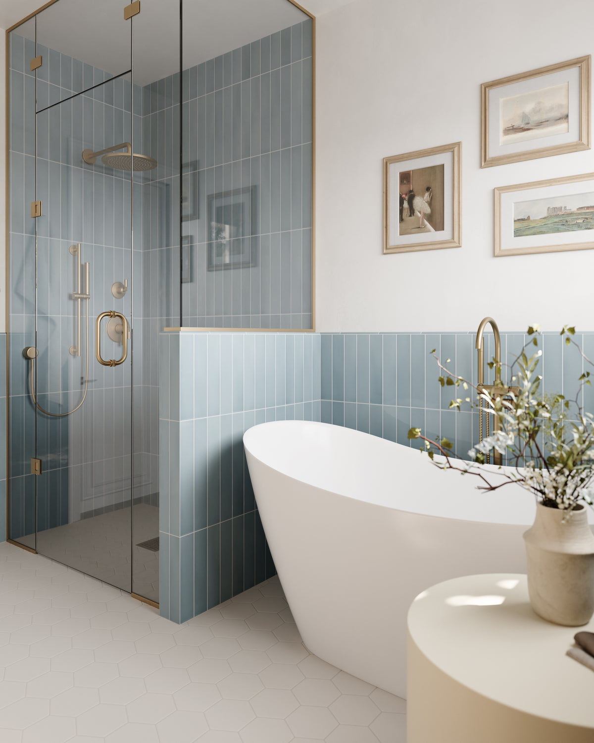 Maisie 2.5 x 16 Glossy Ceramic Tile in Ocean