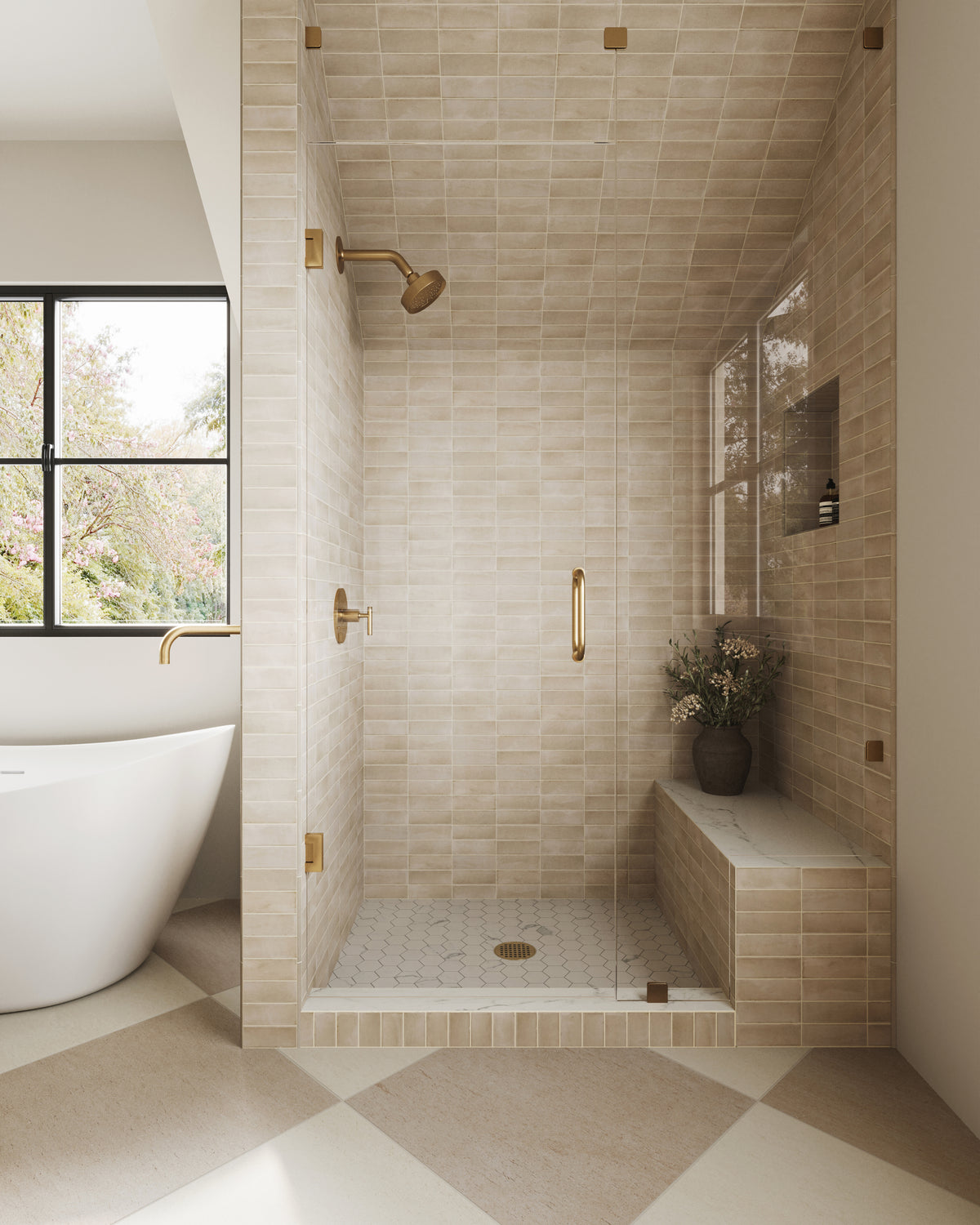 Leona 24 x 48 Matte Porcelain Tile in Calacatta