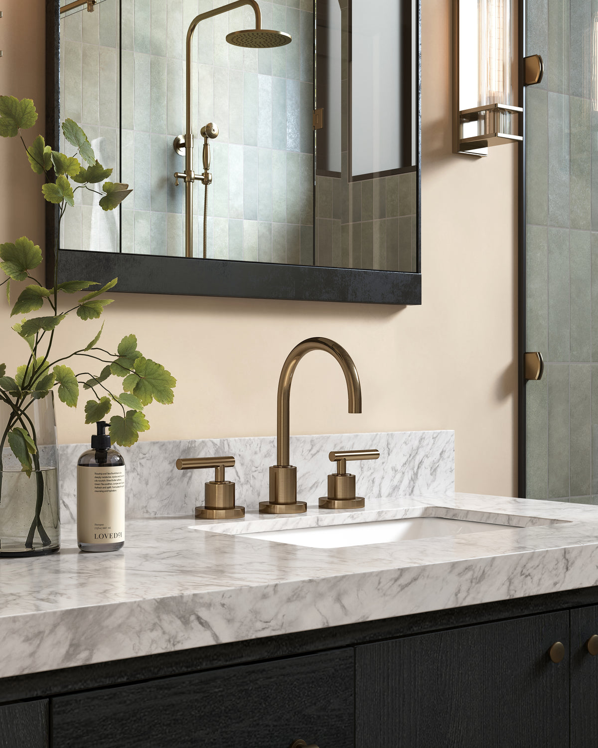 Clancy Small Mirror in Antiqued Iron