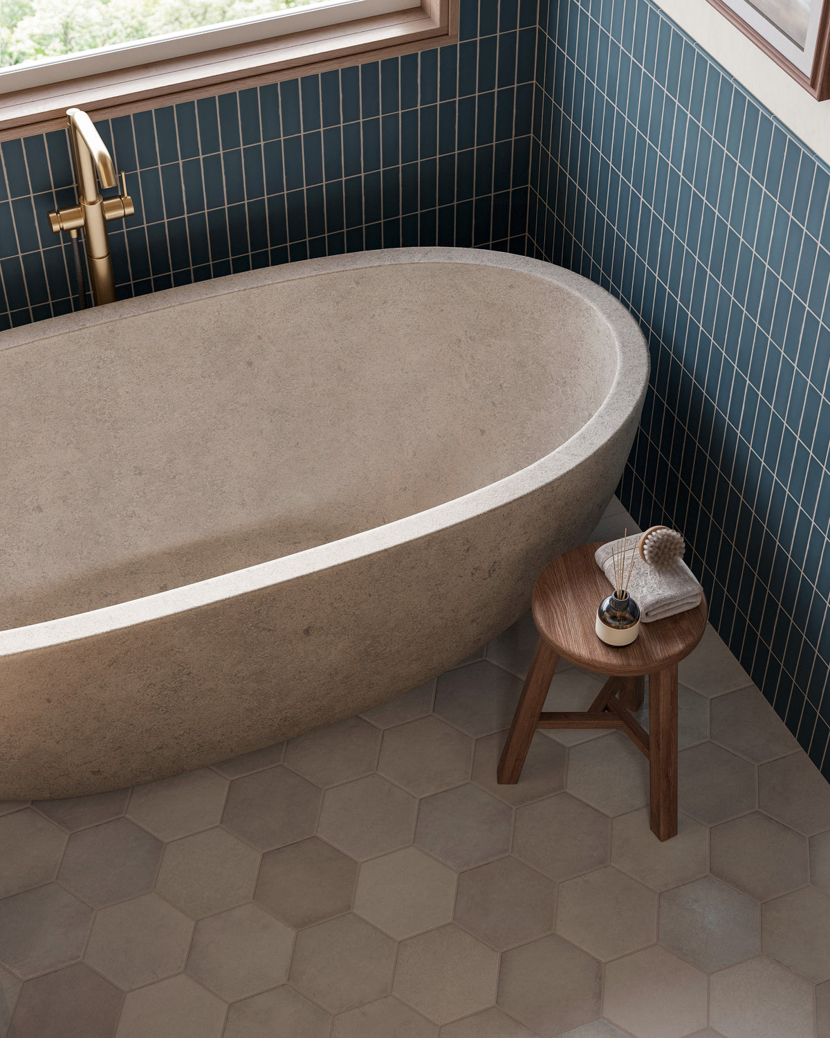 Dani 1.6 x 5 Matte Ceramic Tile in Denim