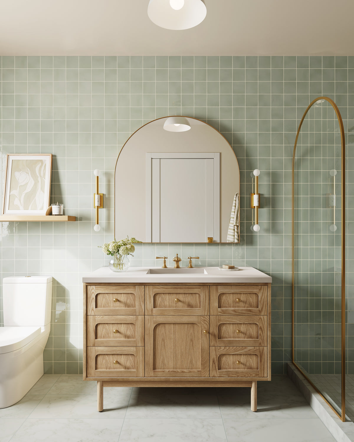 Aniston 12 x 24 Matte Porcelain Tile in Carrara Bianco