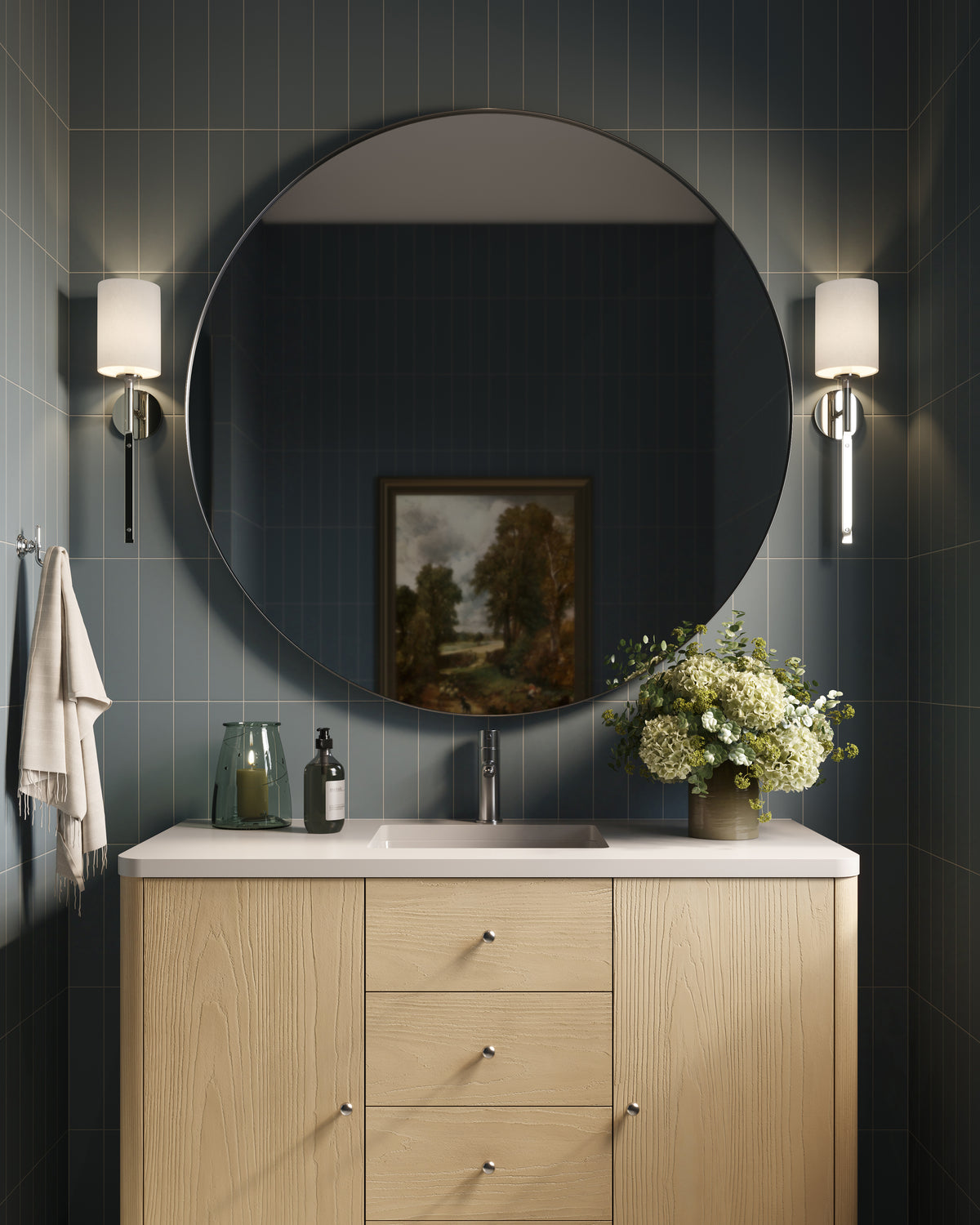 Geraldine Wall Sconce in Polished Nickel