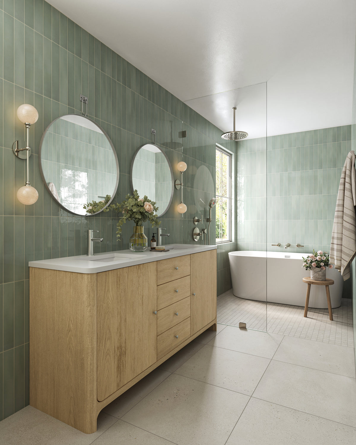 Sloane 24 x 24 Matte Porcelain Tile in Pearl