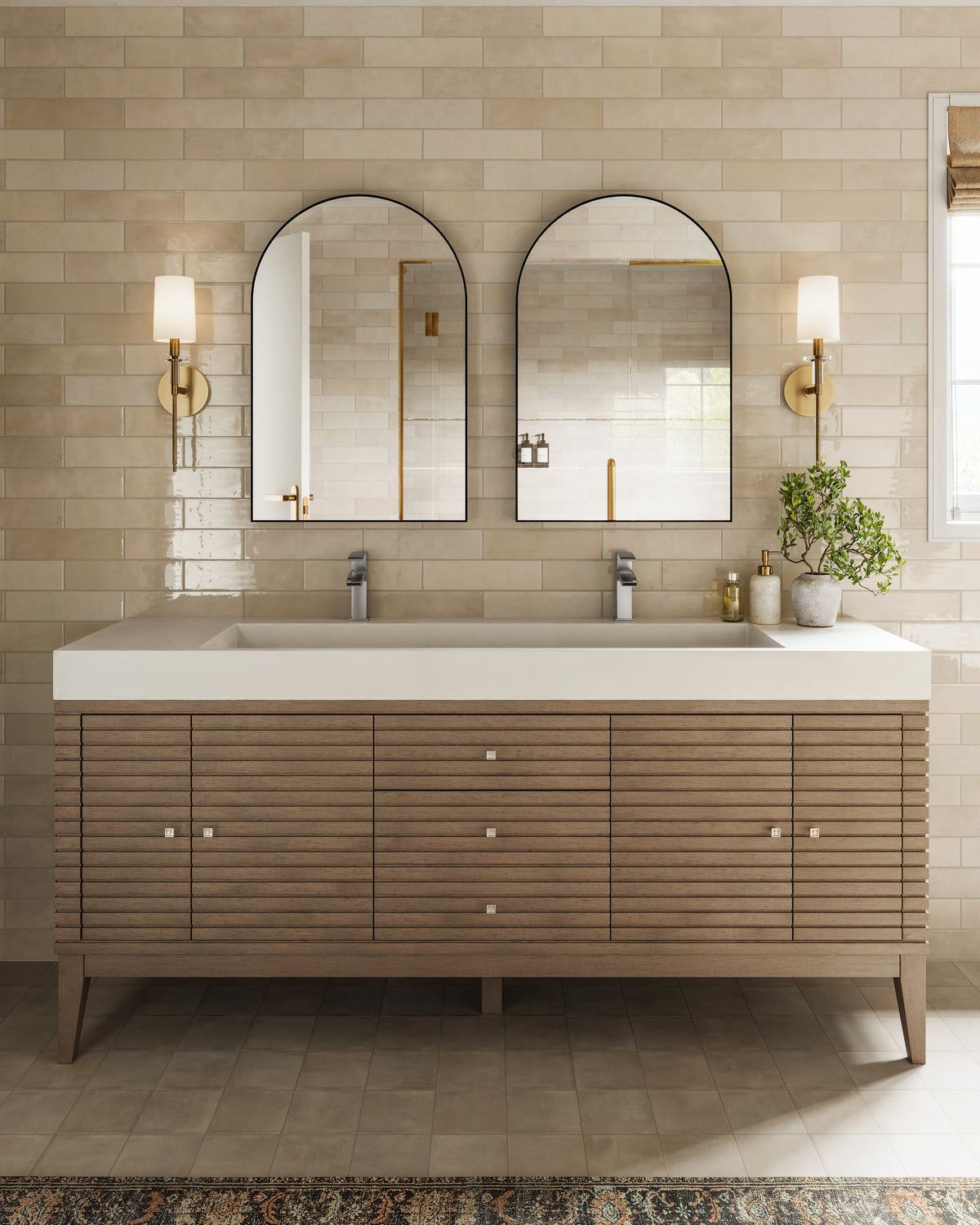 Karina 5.5 x 5.5 Matte Porcelain Tile in Greige