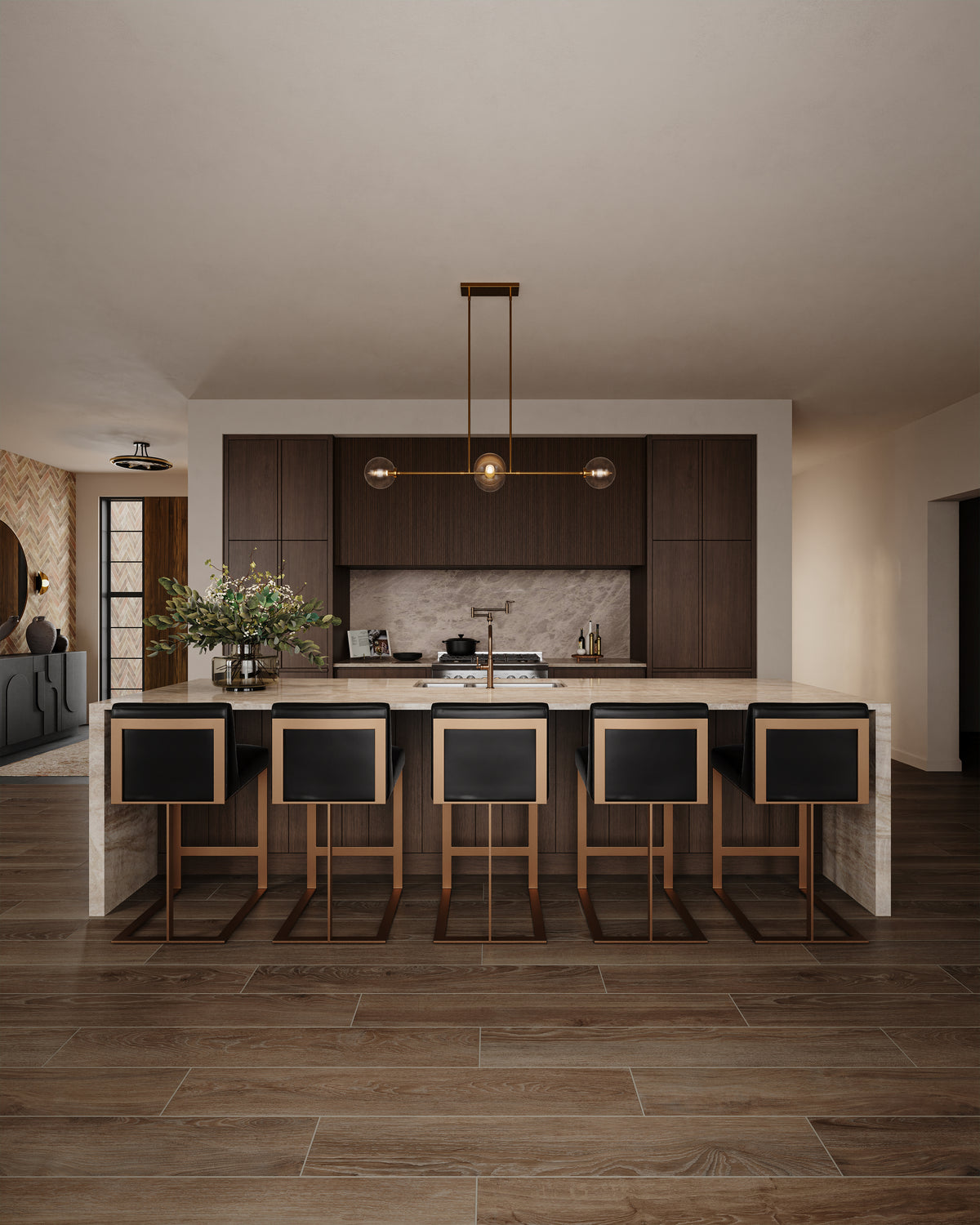 Jameson 8 x 48 Matte Porcelain Tile in Umber