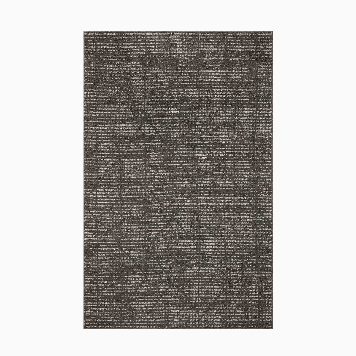 Power-loomed from durable polyester, this rug features a sleek graphite base with subtle pearl accents, offering a versatile touch for transitional spaces.