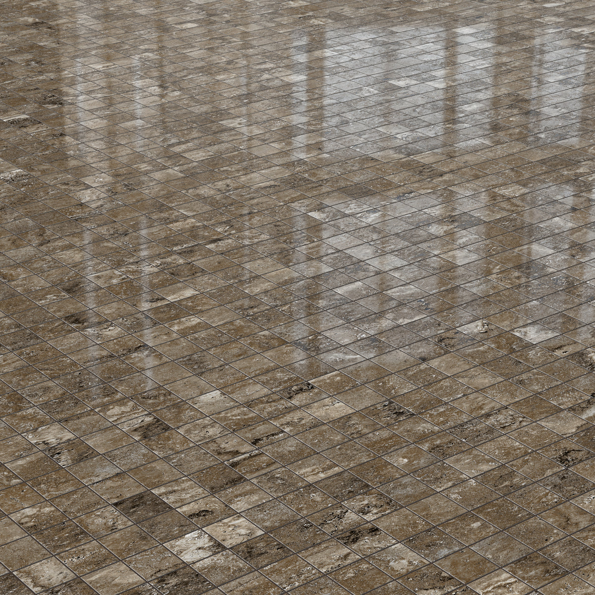 Marlow 2 x 2 Polished Porcelain Mosaic Tile in Titanium