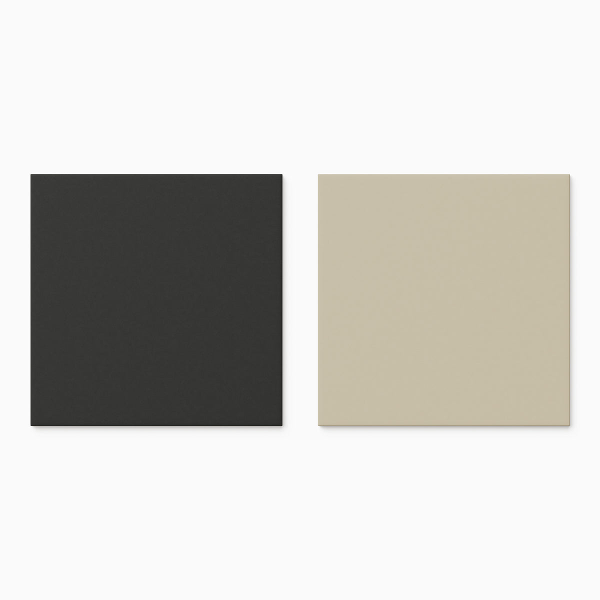 Merrick 8 x 8 Checkerboard Matte Porcelain Tile in Synth Black and Classical Beige