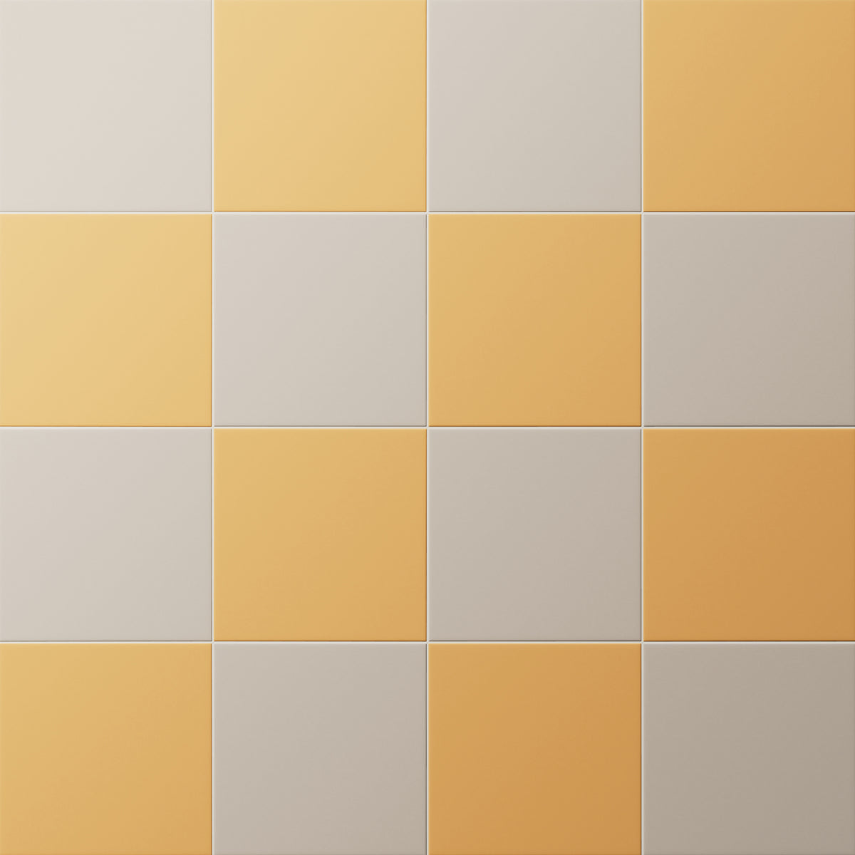 Merrick 8 x 8 Checkerboard Matte Porcelain Tile in Grunge Greige and Acoustic Amber