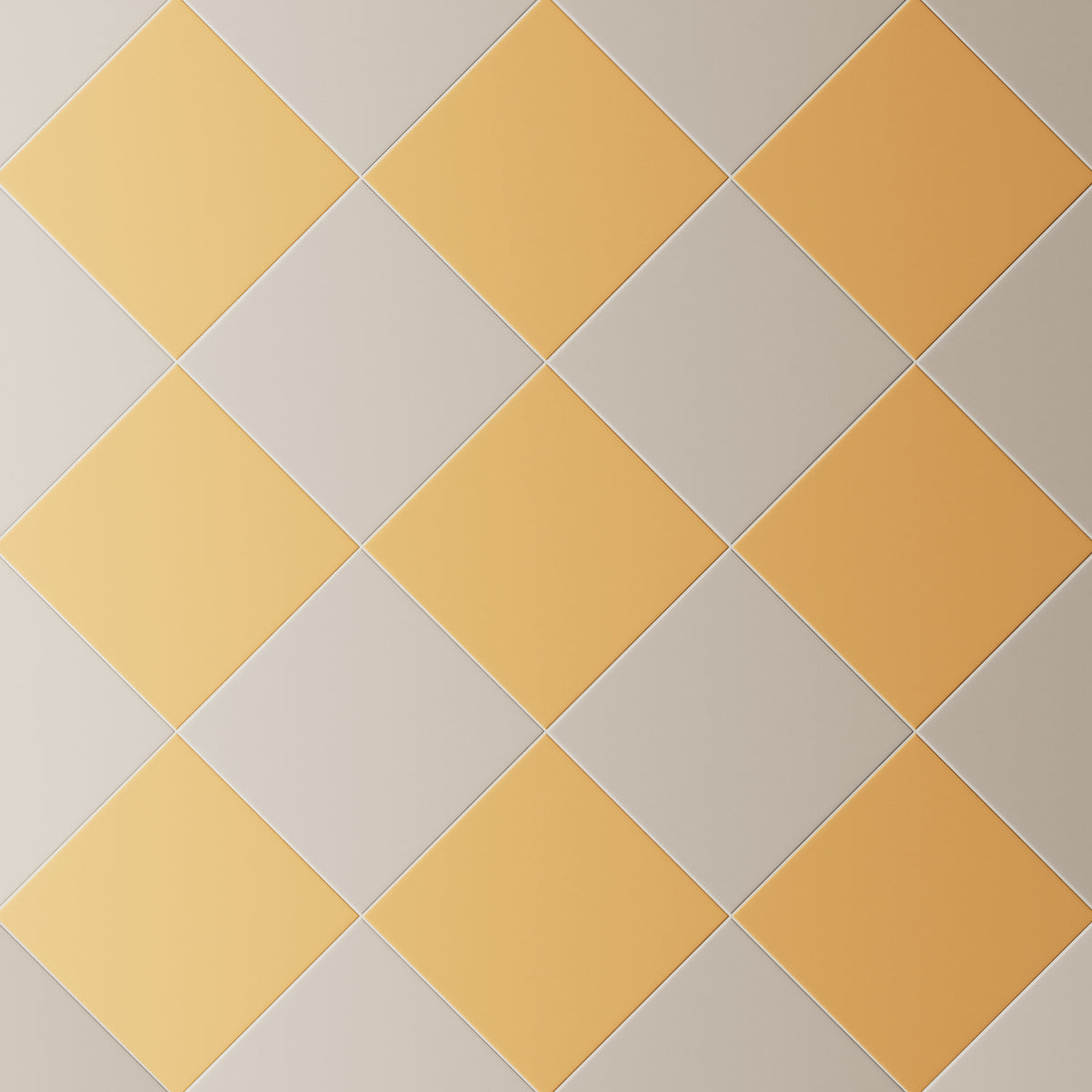 Merrick 8 x 8 Checkerboard Matte Porcelain Tile in Grunge Greige and Acoustic Amber