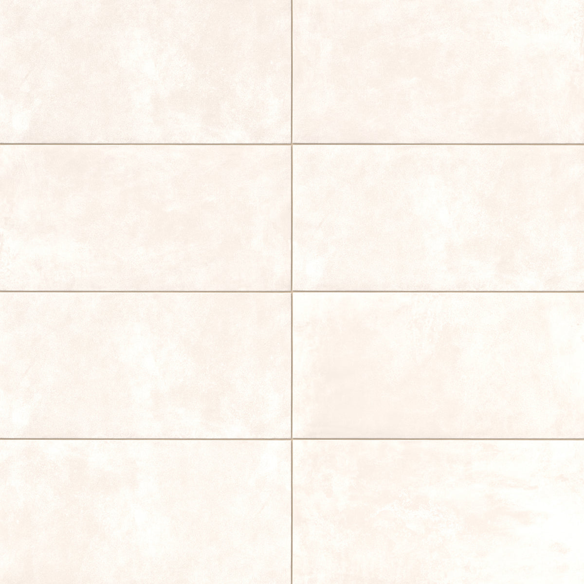 Rectangular porcelain floor tile in a matte finish with a smooth, lightly textured surface, featuring an off-white color with soft natural variation.