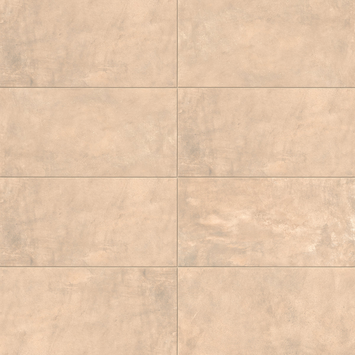 Rectangular porcelain floor tile in a matte finish with a smooth, lightly textured surface, featuring a warm beige color with soft natural variation.