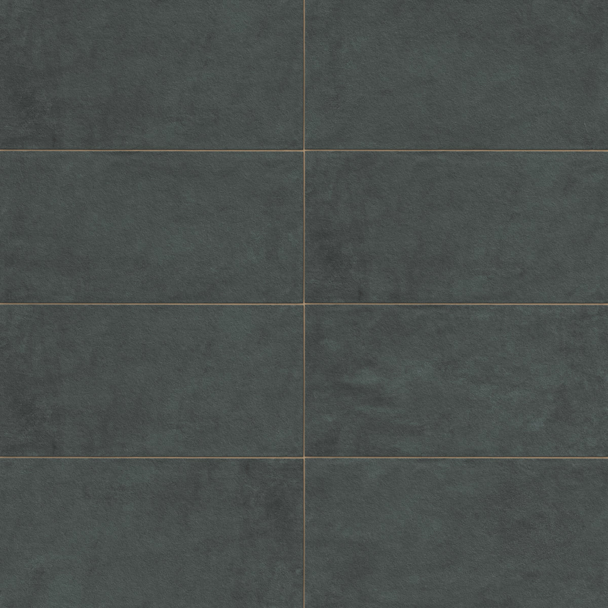 Rectangular porcelain tile in a grip finish with a smooth, lightly textured surface, featuring a dark muted green color with subtle tonal variation.